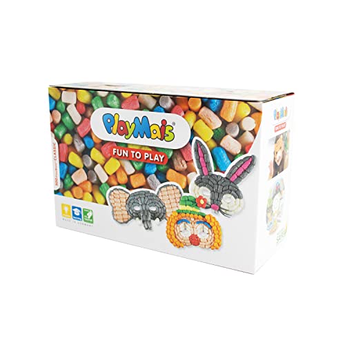 PlayMais FUN TO PLAY Masks Bastel-Set für Kinder ab 3 Jahren | Motorik-Spielzeug mit 500 Stück und 6 Masken aus Karton zum Gestalten | Natürliches Spielzeug | Fördert Kreativität & Feinmotorik PlayMais FUN TO PLAY Masks Bastel-Set für Kinder ab 3 Jahren | Motorik-Spielzeug mit 500 Stück und 6 Masken aus Karton zum Gestalten | Natürliches Spielzeug | Fördert Kreativität & Feinmotorik von PlayMais