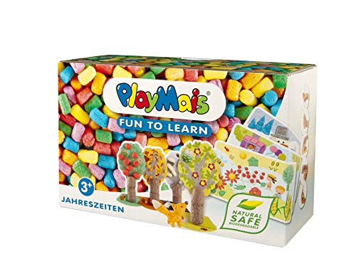 PlayMais Fun to Learn Seasons Bastel-Set für Kinder ab 3 Jahren I Motorik-Spielzeug mit 550 14 Motiv-Vorlagen zum Basteln I Fördert Kreativität & Feinmotorik I Natürliches Spielzeug von PlayMais