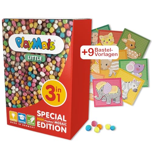 Playmais Little 3in1 für Kinder ab 3 Jahren | Motorik-Spielzeug mit 5.000 Vorlagen | Fördert Kreativität & Feinmotorik… von Playmais