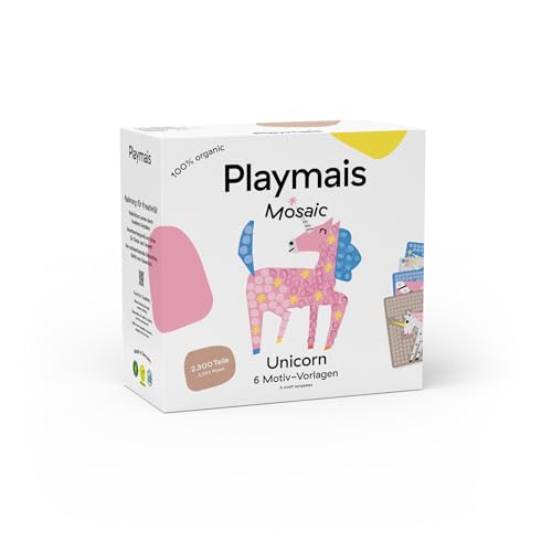 Playmais Mosaic Unicorn | 2300 Teile | Bastelset | natürliches Spielzeug | inkl. Schwämmchen, 6 Motiv-Vorlagen | vegan, verantwortungsvoll & sicher für Kinder & Umwelt | ab 5 Jahren Playmais Mosaic Unicorn | 2300 Teile | Bastelset | natürliches Spielzeug | inkl. Schwämmchen, 6 Motiv-Vorlagen | vegan, verantwortungsvoll & sicher für Kinder & Umwelt | ab 5 Jahren von Playmais