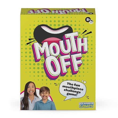 Mouth Off Kartenspiel – Familienspiele für Kinder und Erwachsene, erraten Sie den Satz, bevor der Timer ausläuft, Familienspielabend, 4–8 Spieler, ab 8 Jahren von PlayMonster
