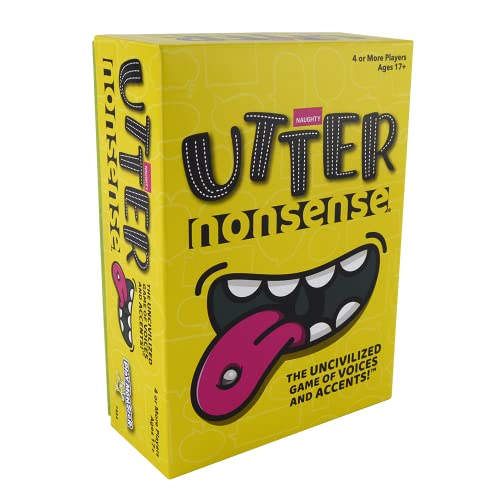 Utter Nonsense Naughty Edition - Das verrückte Brettspiel der Stimmen und Akzente - Erwachsenenversion - Reifen Inhalt - 17+ von PlayMonster