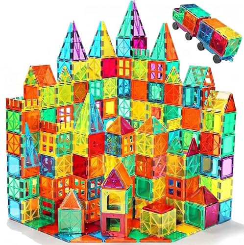 Magnetische Fliesen Kinderspielzeug STEM Magnet Spielzeug für Kleinkind Magnetische Blöcke Bauspielzeug Vorschule Lernen Sensorische Montessori Spielzeug für 3+ Jahre alte Jungen und Mädchen von PlayNetix