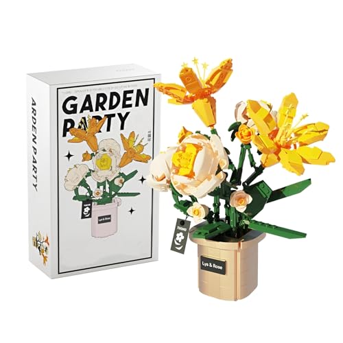 Blumenstrauß Bausteine Bausatz, 576 Teile Künstliche Lilien Klemmbausteine, DIY Kunstblumen Pflanzenstrauß Bausteine Modell Haus Büro Deko, Geschenk für Frauen Mädchen Blumenstrauß Bausteine Bausatz, 576 Teile Künstliche Lilien Klemmbausteine, DIY Kunstblumen Pflanzenstrauß Bausteine Modell Haus Büro Deko, Geschenk für Frauen Mädchen von PlaySynthe
