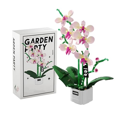 Blumenstrauß Bausteine Bausatz, 578 Teile Künstliche Phalaenopsis Orchideen Klemmbausteine, DIY Kunstblumen Pflanzenstrauß Bausteine Modell Haus Büro Deko, Geschenk für Frauen Mädchen Blumenstrauß Bausteine Bausatz, 578 Teile Künstliche Phalaenopsis Orchideen Klemmbausteine, DIY Kunstblumen Pflanzenstrauß Bausteine Modell Haus Büro Deko, Geschenk für Frauen Mädchen von PlaySynthe