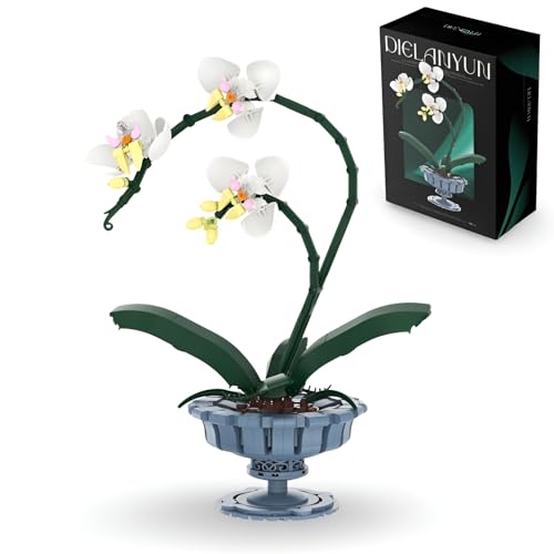Botanicals Orchidee Bausteine, 682 Teile Botanik Orchidee Klemmbausteine, DIY Kunstblumen Pflanzenstrauß Bausteine Bausatz Modell, Haus Büro Deko Geschenk für Frauen Mädchen Botanicals Orchidee Bausteine, 682 Teile Botanik Orchidee Klemmbausteine, DIY Kunstblumen Pflanzenstrauß Bausteine Bausatz Modell, Haus Büro Deko Geschenk für Frauen Mädchen von PlaySynthe