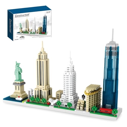 PlaySynthe Architektur New York Skyline Bausteine, 2673 Teile Mikro New York Skyline Klemmbausteine Spielzeug, Mini Architektur Bausatz für Erwachsene, Geschenke für Wahrzeichen Liebhaber PlaySynthe Architektur New York Skyline Bausteine, 2673 Teile Mikro New York Skyline Klemmbausteine Spielzeug, Mini Architektur Bausatz für Erwachsene, Geschenke für Wahrzeichen Liebhaber von PlaySynthe