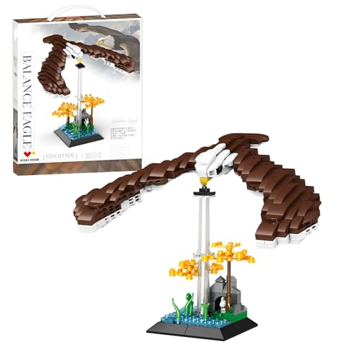 PlaySynthe Balance Adler Bausteine, 430 Teile Schwerkraft Adler Vogel Klemmbausteine, STEM Kreatives Adlers Tiere Modell Bausatz Spielzeug, Geschenk für Kinder und Erwachsene PlaySynthe Balance Adler Bausteine, 430 Teile Schwerkraft Adler Vogel Klemmbausteine, STEM Kreatives Adlers Tiere Modell Bausatz Spielzeug, Geschenk für Kinder und Erwachsene von PlaySynthe