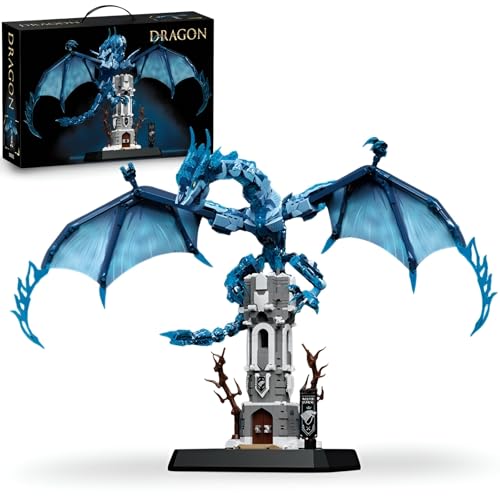 PlaySynthe Eisdrache Bausteine, Magischer Eisdrache Klemmbausteine, Drache Bausteine, STEM Filmfiguren Tiere Modell Bausatz Spielzeug, Geschenk für Kinder und Erwachsene, 1786 Teile PlaySynthe Eisdrache Bausteine, Magischer Eisdrache Klemmbausteine, Drache Bausteine, STEM Filmfiguren Tiere Modell Bausatz Spielzeug, Geschenk für Kinder und Erwachsene, 1786 Teile von PlaySynthe