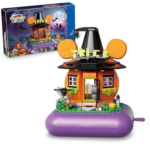 PlaySynthe Halloween Magisches Kürbishaus Bausteine Bausatz, 1300 Teile Halloween Klemmbausteine Kürbishaus Partygeschenk, Halloweens Weihnachts Modell Bausatz, Geschenk für Erwachsene und Kinder PlaySynthe Halloween Magisches Kürbishaus Bausteine Bausatz, 1300 Teile Halloween Klemmbausteine Kürbishaus Partygeschenk, Halloweens Weihnachts Modell Bausatz, Geschenk für Erwachsene und Kinder von PlaySynthe