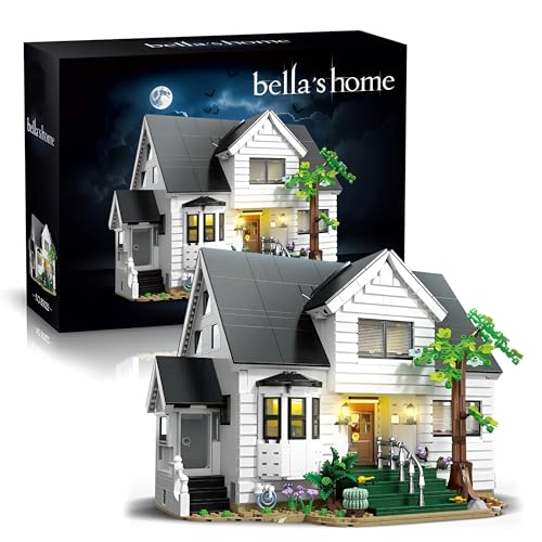 PlaySynthe Haus Bausteine Bausatz, 2539 Teile Bellas Haus Villa Architektur Klemmbausteine, Haus Bausteine für Filme Fans, Halloween Weihnachten Geschenk für Kinder und Erwachsene von PlaySynthe