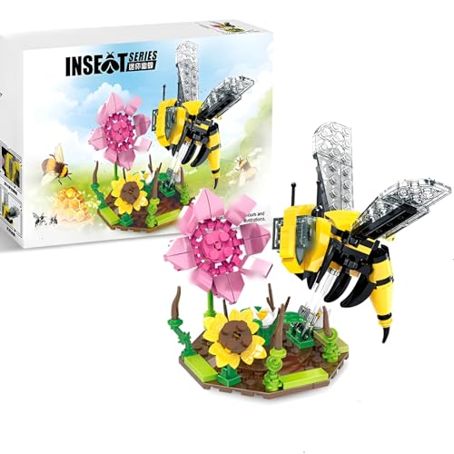 PlaySynthe Insekt Tier Bausteine Spielzeug, 159 Teile Biene Niedliches Bausteine Bausatz, Mini Insekt Klemmbausteine Set, Mikro Tier Modell Spielzeug, Geschenk für Erwachsene Jungen Mädchen PlaySynthe Insekt Tier Bausteine Spielzeug, 159 Teile Biene Niedliches Bausteine Bausatz, Mini Insekt Klemmbausteine Set, Mikro Tier Modell Spielzeug, Geschenk für Erwachsene Jungen Mädchen von PlaySynthe