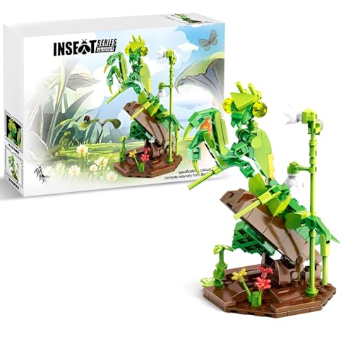 PlaySynthe Insekt Tier Bausteine Spielzeug, 169 Teile Gottesanbeterin Niedliches Bausteine Bausatz, Mini Insekt Klemmbausteine Set, Mikro Tier Modell Spielzeug, Geschenk für Erwachsene Jungen Mädchen PlaySynthe Insekt Tier Bausteine Spielzeug, 169 Teile Gottesanbeterin Niedliches Bausteine Bausatz, Mini Insekt Klemmbausteine Set, Mikro Tier Modell Spielzeug, Geschenk für Erwachsene Jungen Mädchen von PlaySynthe