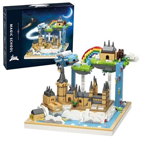 PlaySynthe Micro Magic Castle Bausteine Bausatz, 3088 Teile Mini Magisches Schloss Klemmbausteine, Kreatives Harry Turm Architektur Modell Bausteine Spielzeug, Geschenke für Kinder und Erwachsene PlaySynthe Micro Magic Castle Bausteine Bausatz, 3088 Teile Mini Magisches Schloss Klemmbausteine, Kreatives Harry Turm Architektur Modell Bausteine Spielzeug, Geschenke für Kinder und Erwachsene von PlaySynthe
