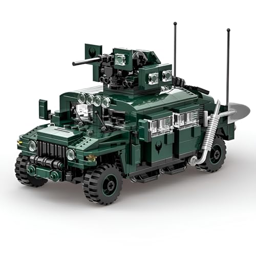 PlaySynthe Militärfahrzeug Bausteine, 518 Teile M1151 Verbesserter Waffenträger Klemmbausteine, WW2 Militärfahrzeug Modell Bausteine, Panzer Bausatz Modell Spielzeug, Geschenke für Militärfans PlaySynthe Militärfahrzeug Bausteine, 518 Teile M1151 Verbesserter Waffenträger Klemmbausteine, WW2 Militärfahrzeug Modell Bausteine, Panzer Bausatz Modell Spielzeug, Geschenke für Militärfans von PlaySynthe