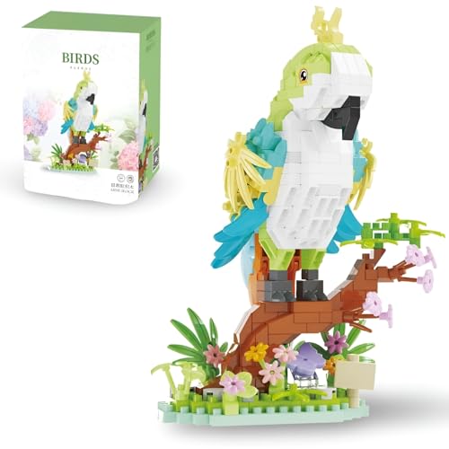 PlaySynthe Papagei Bausteine, 592 Teile Mini Papagei Vogel Klemmbausteine, STEM Tiere Modell Bausatz Spielzeug, Geschenke für Erwachsene und Kinder PlaySynthe Papagei Bausteine, 592 Teile Mini Papagei Vogel Klemmbausteine, STEM Tiere Modell Bausatz Spielzeug, Geschenke für Erwachsene und Kinder von PlaySynthe