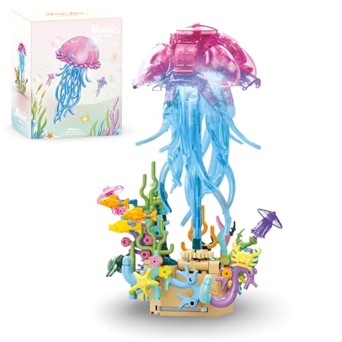 PlaySynthe Quallen Bausteine, 318Teile Quallen Spieluhr Klemmbausteine, DIY Insekten und Blumen Bauspielzeug Modell Bausatz, Geschenke für Insekten Liebhaber PlaySynthe Quallen Bausteine, 318Teile Quallen Spieluhr Klemmbausteine, DIY Insekten und Blumen Bauspielzeug Modell Bausatz, Geschenke für Insekten Liebhaber von PlaySynthe