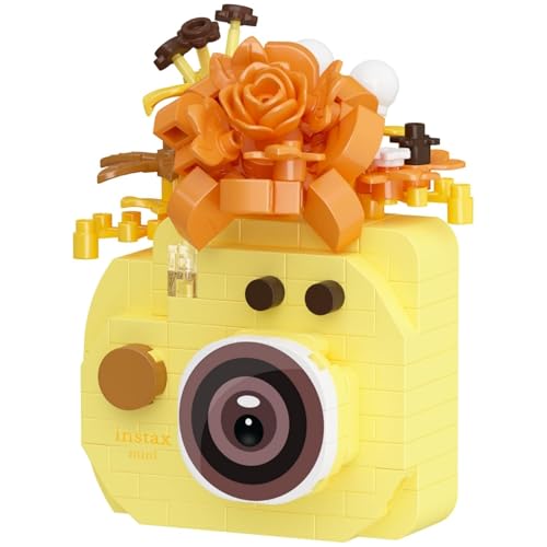 PlaySynthe Retro Kamera Bausteine Bausatz, Mini Orange Film Blumen Kamera Klemmbausteine, Mikro Vintage Kameras Bausatz Modell Spielzeug, Geschenk für Fotografie Fans, 234 Teile PlaySynthe Retro Kamera Bausteine Bausatz, Mini Orange Film Blumen Kamera Klemmbausteine, Mikro Vintage Kameras Bausatz Modell Spielzeug, Geschenk für Fotografie Fans, 234 Teile von PlaySynthe