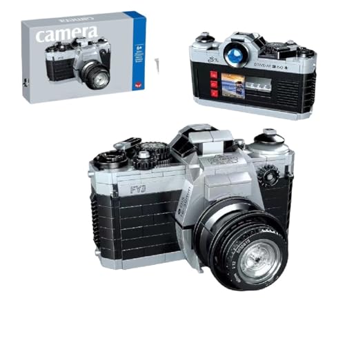 PlaySynthe Technik Kamera Bausteine Set, 405 Teile Retro Kamera Bausteine Spielzeug, Kreativ Digital Kamera Modell Bauset, Geschenke für Erwachsene Teenager und Kinder von PlaySynthe