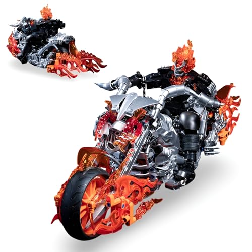 PlaySynthe Technik Motorrad Bausatz Spielzeug, 1436 Teile Ghost Rider Mech und Motorrad Bauspielzeug, Supermotorrad Klemmbausteine, Superbike Bausteine Modell, Geschenke für Erwachsene und Kinder PlaySynthe Technik Motorrad Bausatz Spielzeug, 1436 Teile Ghost Rider Mech und Motorrad Bauspielzeug, Supermotorrad Klemmbausteine, Superbike Bausteine Modell, Geschenke für Erwachsene und Kinder von PlaySynthe