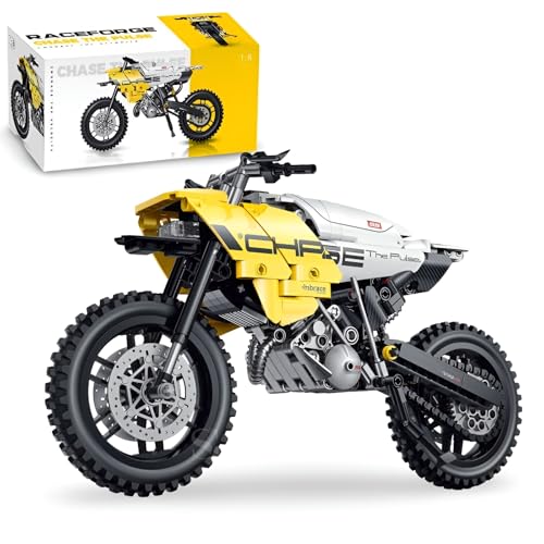 PlaySynthe Technik Motorrad Bausteine, 1:8 Supermotorrad Bausatz Spielzeug, Motorrads Klemmbausteine Sammlerstück Modell, Dekor Geschenk für Erwachsene und Kinder, 510 Teile PlaySynthe Technik Motorrad Bausteine, 1:8 Supermotorrad Bausatz Spielzeug, Motorrads Klemmbausteine Sammlerstück Modell, Dekor Geschenk für Erwachsene und Kinder, 510 Teile von PlaySynthe