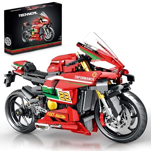 PlaySynthe Technik Motorrad Bausteine, Supermotorrad Klemmbausteine, MOC Supermotorrad Modellbausatz Superbike Spielzeug, Geschenk for Erwachsene und Jugendliche, 1966 Teile PlaySynthe Technik Motorrad Bausteine, Supermotorrad Klemmbausteine, MOC Supermotorrad Modellbausatz Superbike Spielzeug, Geschenk for Erwachsene und Jugendliche, 1966 Teile von PlaySynthe
