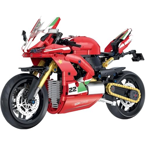 PlaySynthe Technik Motorrad Bausteine für V2 Supermotorrad, 626 Teile Klemmbausteine Spielzeug, Technik Rennen Superbike Modellbausatz, Geschenke für Erwachsene und Kinder PlaySynthe Technik Motorrad Bausteine für V2 Supermotorrad, 626 Teile Klemmbausteine Spielzeug, Technik Rennen Superbike Modellbausatz, Geschenke für Erwachsene und Kinder von PlaySynthe