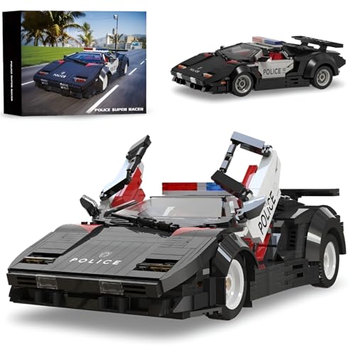 PlaySynthe Technik Polizeiauto Bsuateine Bausatz, 1383 Teile Auto Klemmbausteine, Polizeiauto Bsuateine Modell Spielzeug, Geschenk für Erwachsene und Kinder, Kompatibel mit L*** PlaySynthe Technik Polizeiauto Bsuateine Bausatz, 1383 Teile Auto Klemmbausteine, Polizeiauto Bsuateine Modell Spielzeug, Geschenk für Erwachsene und Kinder, Kompatibel mit L*** von PlaySynthe