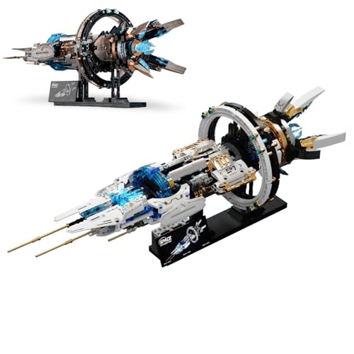 PlaySynthe Weltraum Raumschiff Bausteine, 1066 Teile Interstellare Raumstation Klemmbausteine mit Lichtern und Motor, Weltraum Erkundungs Bausatz Spielzeug Modell, Geschenk für Erwachsene und Kinder PlaySynthe Weltraum Raumschiff Bausteine, 1066 Teile Interstellare Raumstation Klemmbausteine mit Lichtern und Motor, Weltraum Erkundungs Bausatz Spielzeug Modell, Geschenk für Erwachsene und Kinder von PlaySynthe