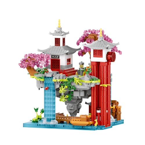 Sakura Baumhaus Bauklötze Architektur Bausteine, Mini Chinesische Pfirsichblüten Klemmbausteine, Mikro Japanisches Sakura Baumhaus Architektur Bausatz, Geschenk für Jugendliche und Mädchen, 1569 Teile Sakura Baumhaus Bauklötze Architektur Bausteine, Mini Chinesische Pfirsichblüten Klemmbausteine, Mikro Japanisches Sakura Baumhaus Architektur Bausatz, Geschenk für Jugendliche und Mädchen, 1569 Teile von PlaySynthe