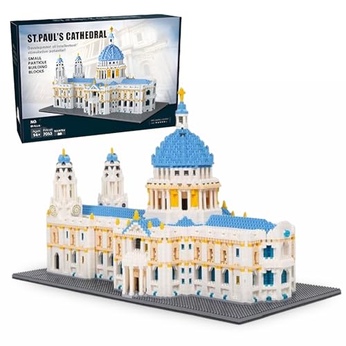 St. Pauls Kathedrale Bausteine, Mini Kathedrale Klemmbausteine, Weltberühmtes Architektur Modell Spielzeug Bausatz, Geschenke für Kinder and Erwachsene, 7053 Teile von PlaySynthe