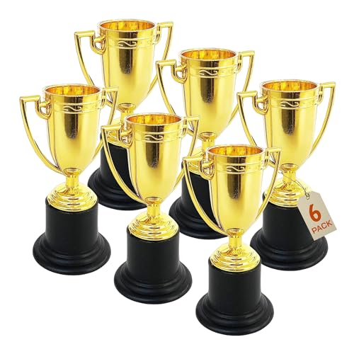 Golden Cup Pokal aus Kunststoff für Kinder – 6 Stück – 10,2 cm Erfolgspreis – ideale Anerkennung für Schule, Sport, Büro, Karnevalsspiele – Partygeschenke, Dekoration, Requisiten – Motivierend Golden Cup Pokal aus Kunststoff für Kinder – 6 Stück – 10,2 cm Erfolgspreis – ideale Anerkennung für Schule, Sport, Büro, Karnevalsspiele – Partygeschenke, Dekoration, Requisiten – Motivierend von Playbees