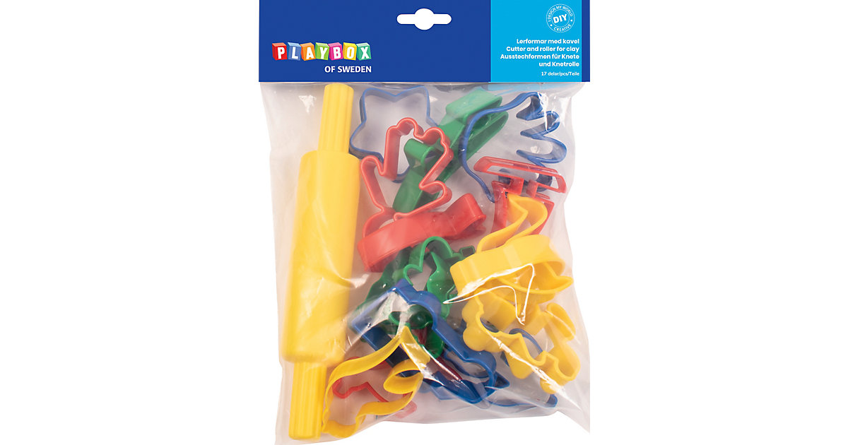 Ausstechformen Knete und Knetrolle, 17 Teile Kinder Ausstechformen Knete und Knetrolle, 17 Teile Kinder von Playbox