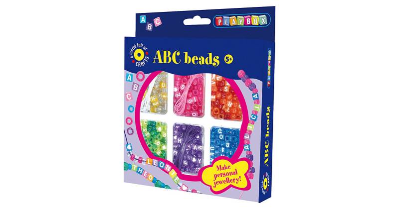 Buchstabenperlen ABC mehrfarbig von Playbox