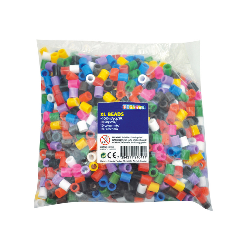 Bügelperlen XL-PERLEN MIX 1000-teilig in 10 Farben von Playbox