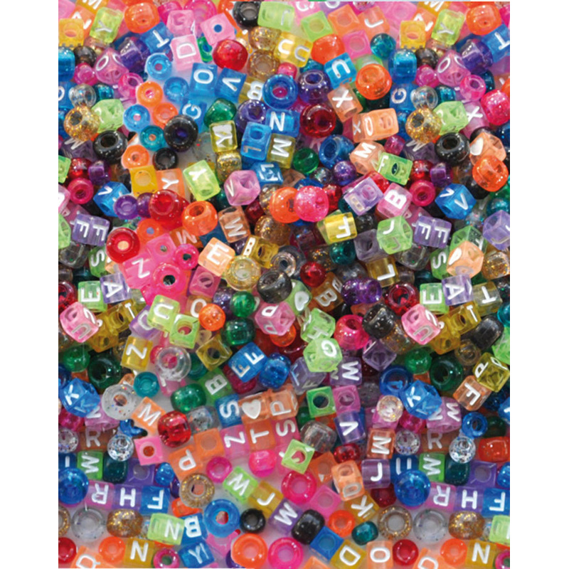 Kunststoffperlen KONGO & BUCHSTABEN 1000-teilig in bunt von Playbox