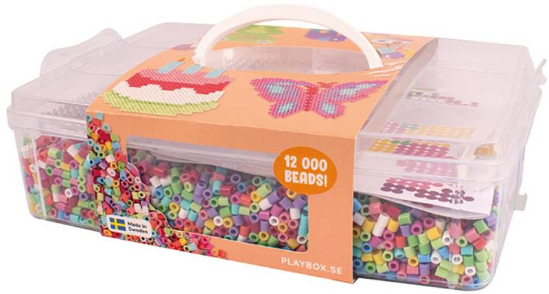 Playbox Basteltasche mit Bügelperlen Happy Mix 12000 Teile von Playbox