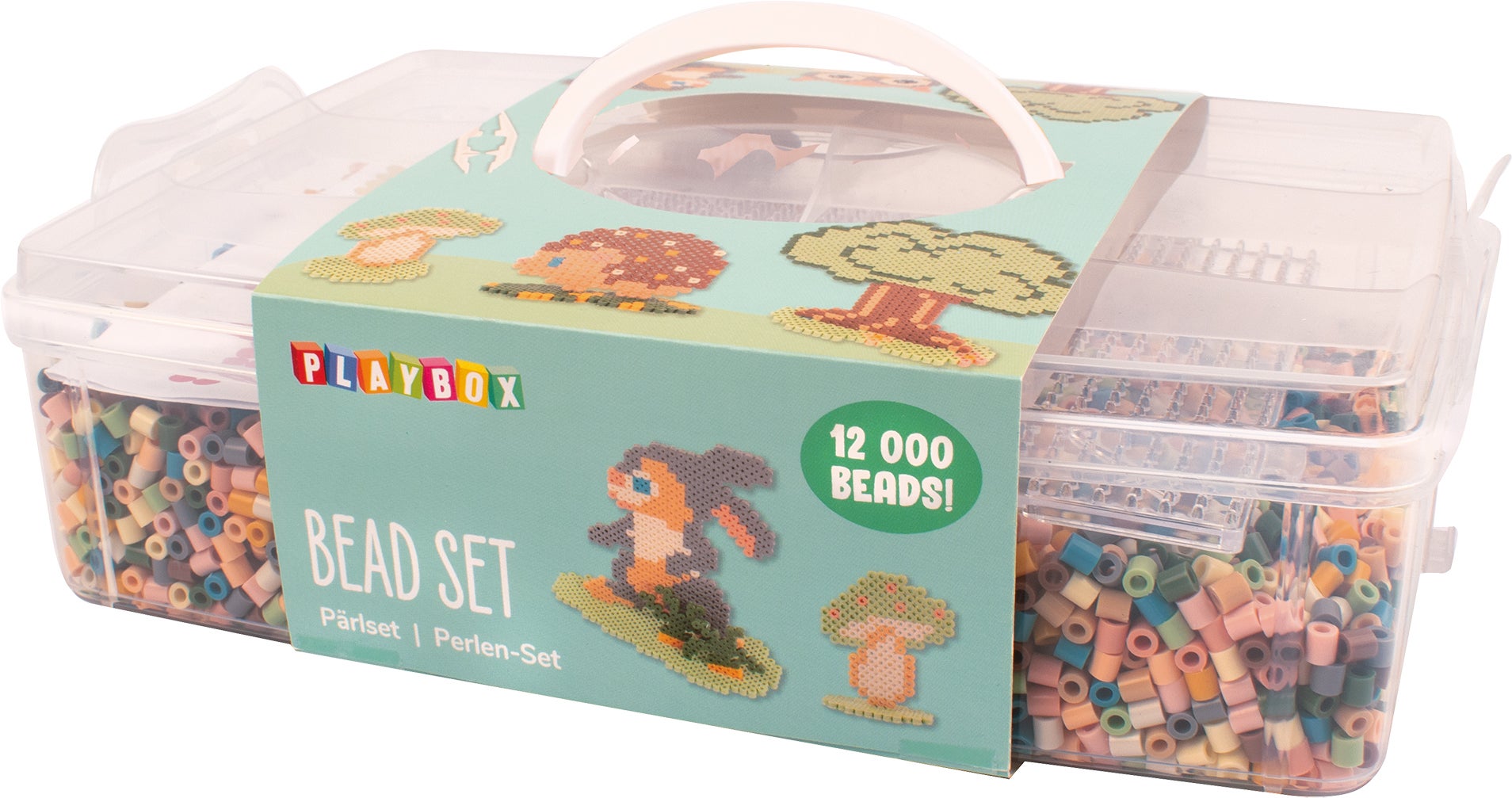 Playbox Basteltasche mit Bügelperlen Matt-Pastell-Mix 12000 Teile Playbox Basteltasche mit Bügelperlen Matt-Pastell-Mix 12000 Teile von Playbox