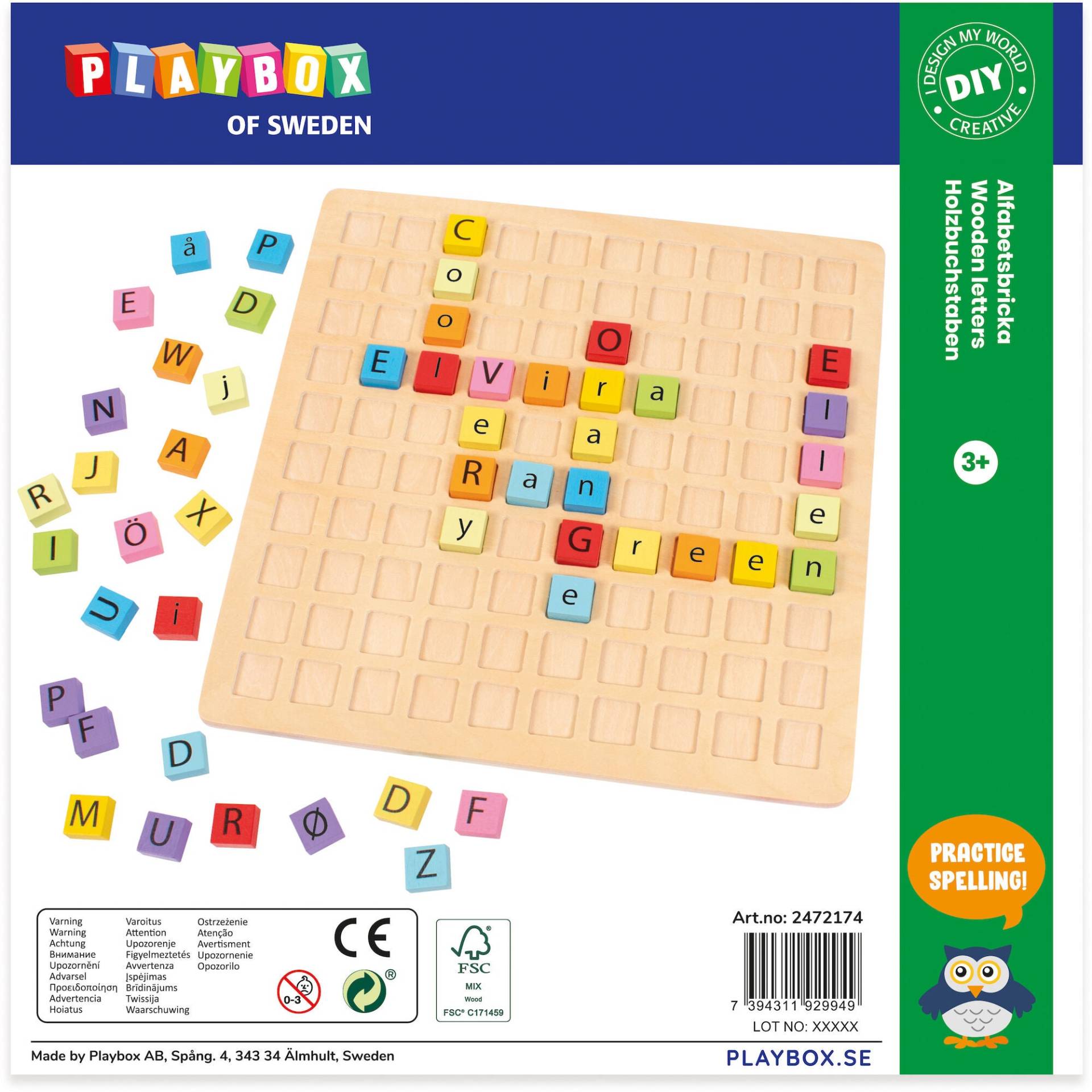 Playbox Buchstabentafel 100 Buchstaben von Playbox