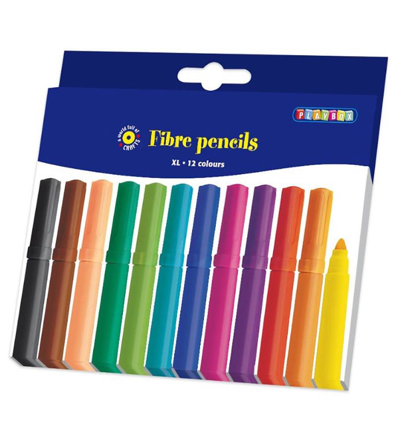 Playbox Fasermarker - Jumbo - 12 st. - Playbox - One Size - Filzstifte Playbox Fasermarker - Jumbo - 12 st. - Playbox - One Size - Filzstifte von Playbox