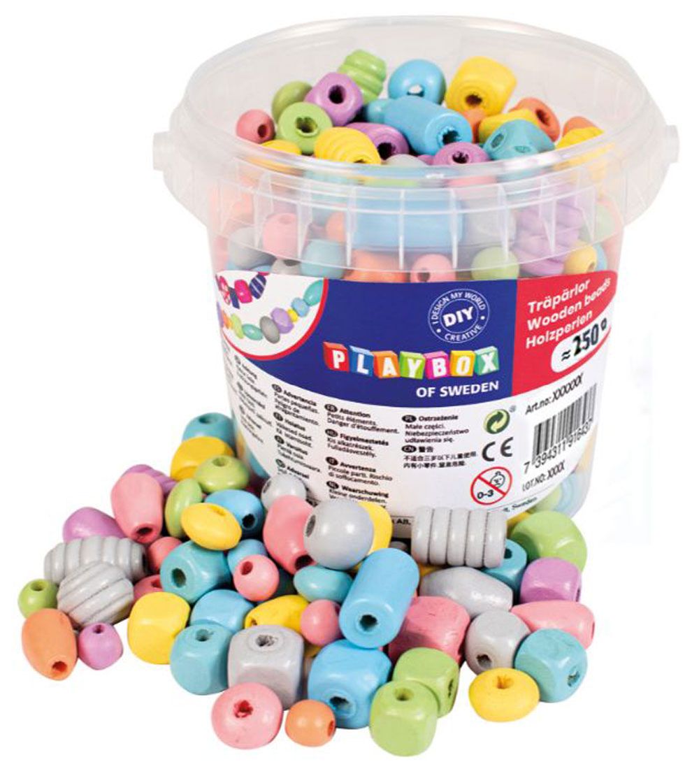 Playbox Holzperlen - 250 g - Mehrfarbig - Playbox - One Size - Perlen Playbox Holzperlen - 250 g - Mehrfarbig - Playbox - One Size - Perlen von Playbox