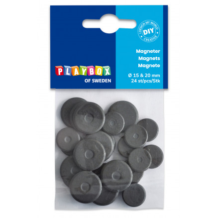 Playbox Magnete Dunkelgrau Ø15-20mm - 24 Stk von Playbox