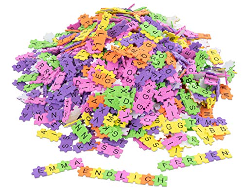 Playbox PBX2470685 2470685 Schaumstoff-Puzzle-Buchstaben, Set mit 2000 Teilen, Größe: 2 x 2 x 2 cm, Mehrfarbig von Playbox