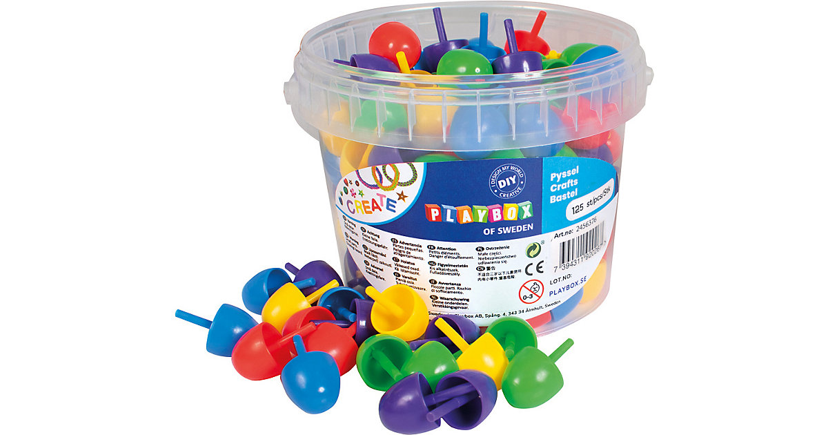 Steckmosaik große Stecker im Eimer, 125 Stück Steckmosaik große Stecker im Eimer, 125 Stück von Playbox