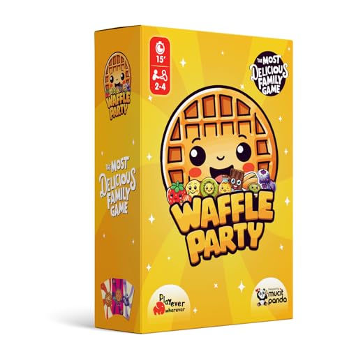 Playever Wherever Waffle Party – Lustiges Reaktionsspiel für Kinder & Erwachsene | Actiongeladenes Kartenspiel ab 4 Jahren | Familienspiel für 2–4 Spieler | Schnelles Gesellschaftsspiel von Playever Wherever