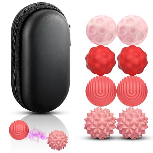 8 Stück Magnetische Sensorik Spielzeug Magnetic Fidget Toys Anti-Stress Entspannung Spielzeug mit Silikonhülle Magnetkugeln Stressball aus Silikon Anziehungskraft für Angst Partys(Rosa) von Playexen