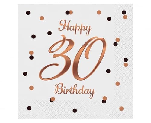 Playflip 20 Servietten roségold Zahl 30 Playflip 20 Servietten roségold Zahl 30 von Playflip