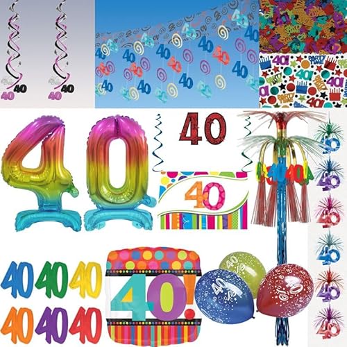 Playflip 40. Geburtstag Deko bunt Partyset Dekoration Geburtstagsdeko Zahl Frau Mann Jubiläum Playflip 40. Geburtstag Deko bunt Partyset Dekoration Geburtstagsdeko Zahl Frau Mann Jubiläum von Playflip