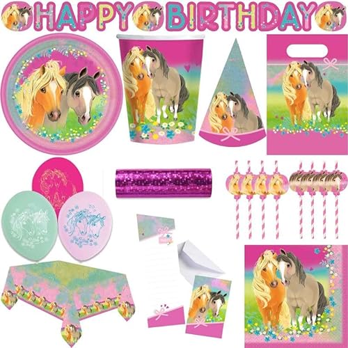 Playflip Pferde Partyset zum Kindergeburtstag Deko Party Pretty Pony von Playflip
