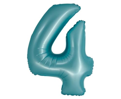Playflip XL Folienballon blau matt Zahl 4 von Playflip